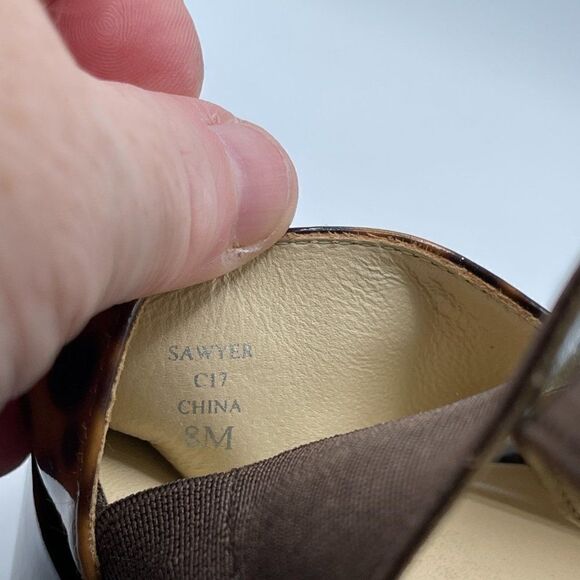 Taryn Rose Leopard Animal Print Sawyer Wedge Sandal 8 - Picture 16 of 16